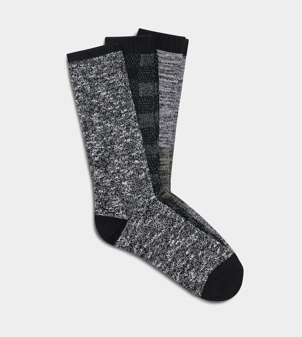 Ugg Socks Canada - Ugg Men's Bennett Crew Gift Set Black